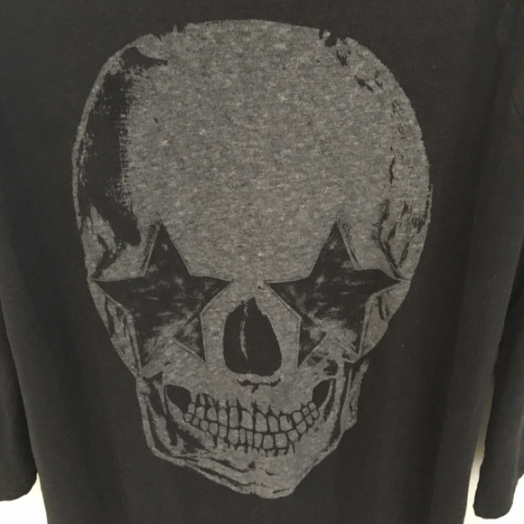 new Lauren Moshi ★ Star Eye Skull Mini Dress ★ Blk - Picture 6 of 14